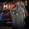 71" Halloween Animatronic Skeleton – LED Light Eyes, Sound & Touch Activated Scary Haunted House Decor with Adjustable Arms for Yard, Lawn & Indoor/Outdoor Halloween Parties (white)